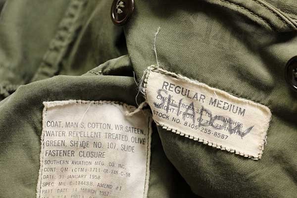 50s 米軍 U.S.ARMY パッチ付き M-51 フィールドジャケット