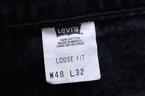 00s メキシコ製 Levi'sリーバイス 545 LOOSE FIT ブラック デニム 00s メキシコ製 Levi'sリーバイス 545 LOOSE FIT ブラック デニム