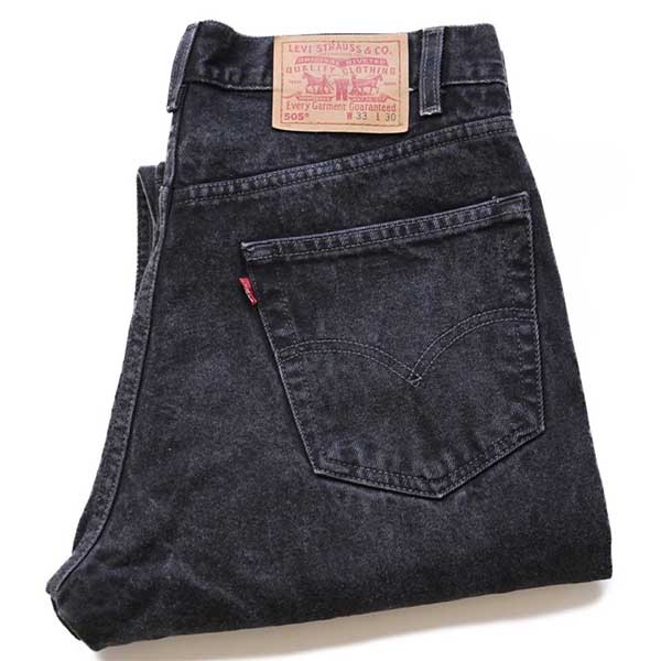 90s Levi'sリーバイス 505 ブラック デニムパンツ w33 L30 - Sixpacjoe