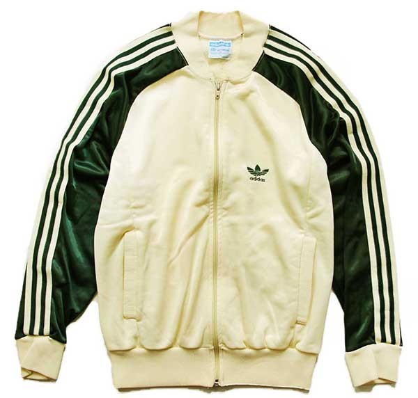 80年代adidas ATP トラックジャケット　クリーム✖️ブラック　Lサイズ