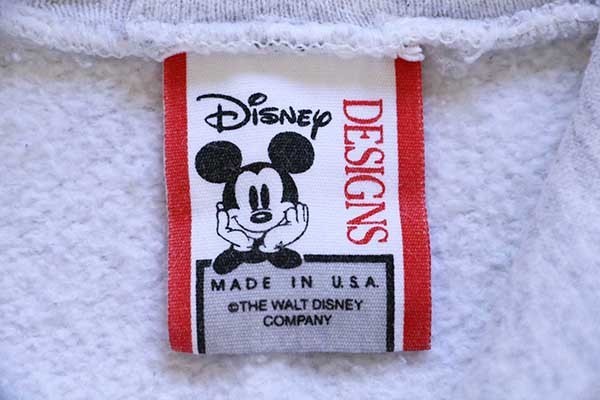 90s USA製 Disneyディズ二ー ミッキー マウス フェルトパッチ付き