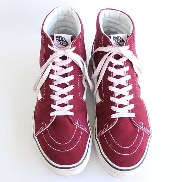 VANSバンズ SK8-HIスケートハイ スエード ワインレッド 11☆スニーカー 