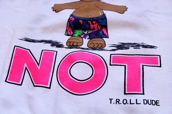 デッドストック☆90s USA製 Hanes NOT T.R.O.L.L.DUDE トロール ...