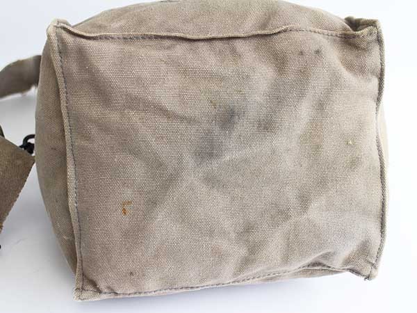 40s 米軍 USN ステンシル ガスマスクバッグ グレーベージュ