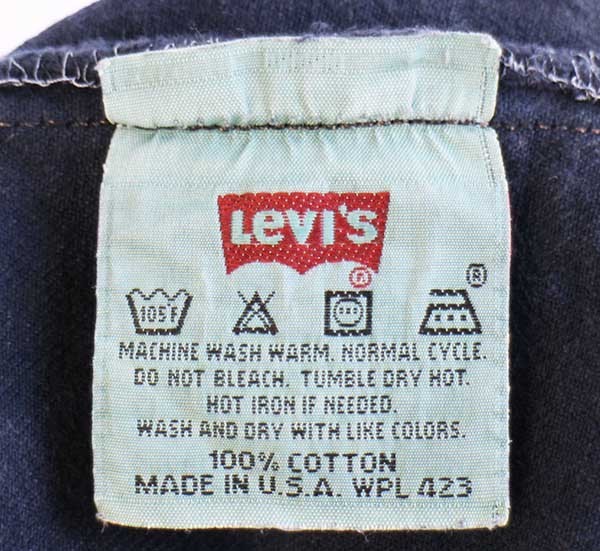 90s USA製 Levi'sリーバイス 501 カラーデニムパンツ 後染め 紺 w31 