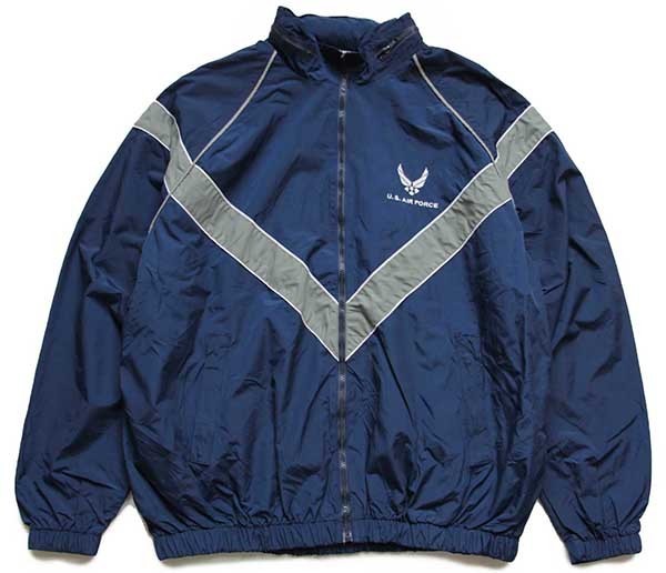 00s 米軍 U.S.AIR FORCE PTU ナイロンジャケット 紺 XXL-R - Sixpacjoe