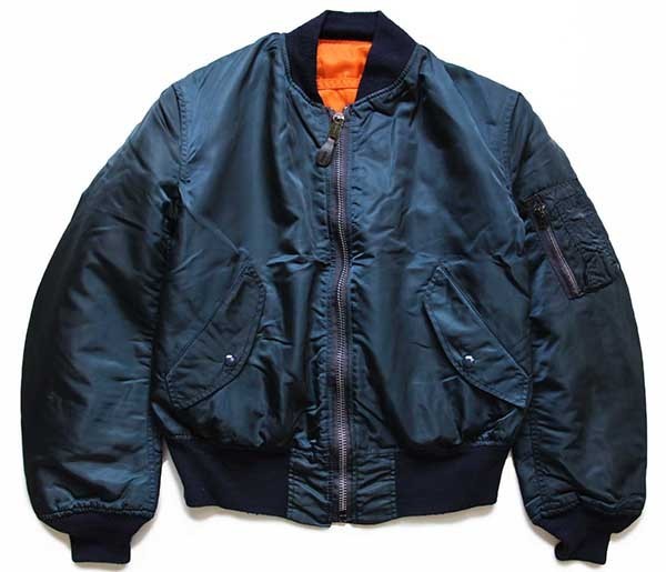 90s VINTAGE SHAMP MA-1 XL～2XL相当 紺 身幅72cm