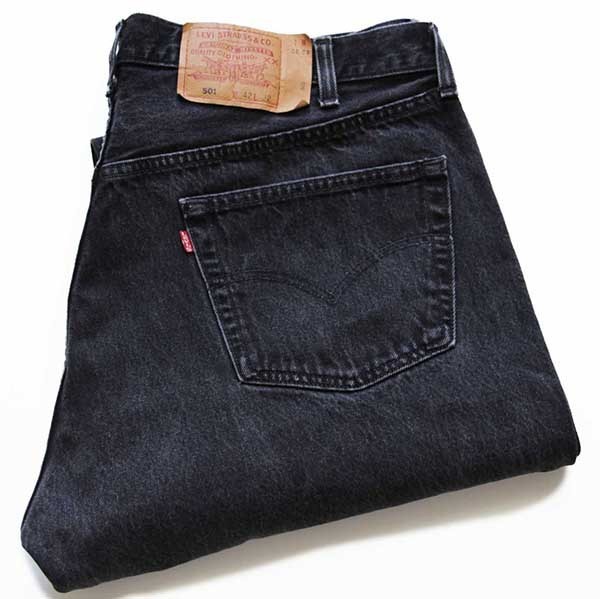 90s カナダ製 Levi'sリーバイス 501 ブラック デニムパンツ w42 L32★ユーロ