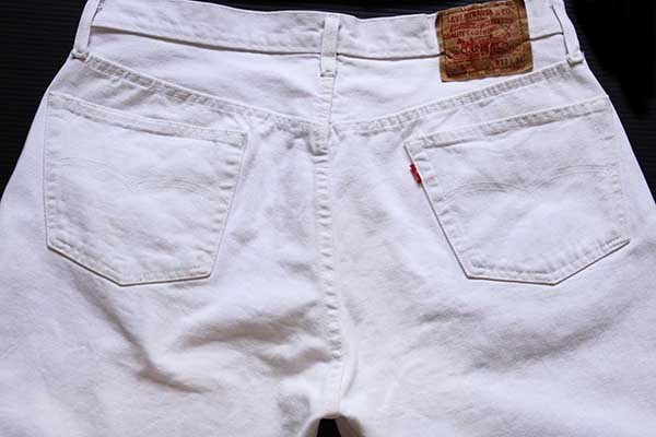 90s USA製 Levi'sリーバイス 501 ホワイト デニムパンツ w38 - Sixpacjoe Web Shop