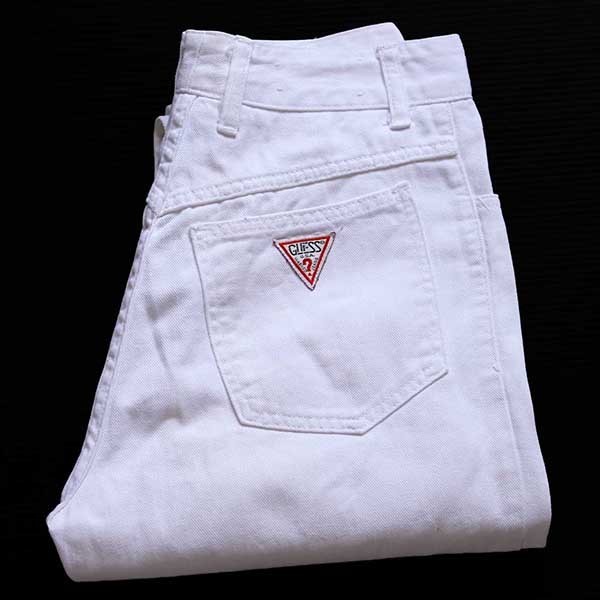 s USA製 GUESSゲス ホワイト デニムパンツ w   Sixpacjoe Web Shop