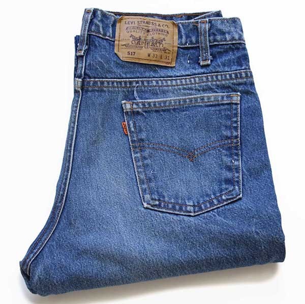 90s USA製 Levi'sリーバイス 517 デニムパンツ w33 L31★04 ブーツカット