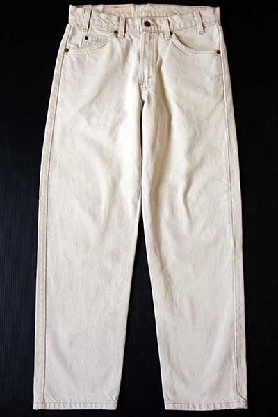 人気新品入荷 90s USA製 Levi'sリーバイス 550 カラーデニムパンツ ベージュ パンツ