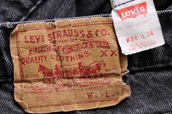 80s USA製 Levi'sリーバイス 505 ブラック デニムパンツ w38☆05 ...