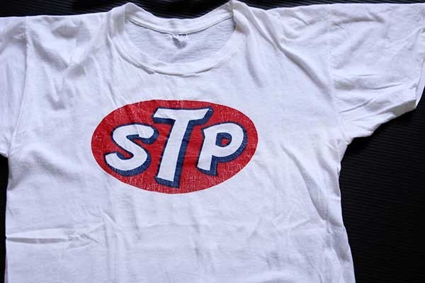70s PREFERS STP ロゴ 両面プリント コットンTシャツ 白 - Sixpacjoe