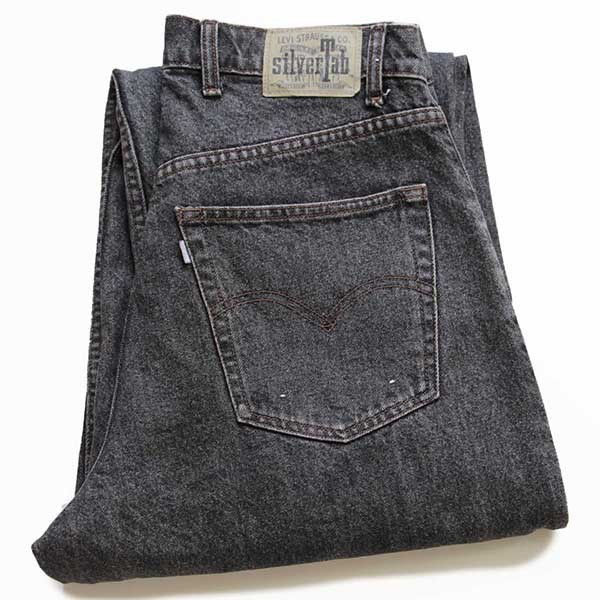 LEVI'S リーバイス Silver Tab SilverTab シルバータブ BAGGY バギー デニム 黒 ブラック W30 made