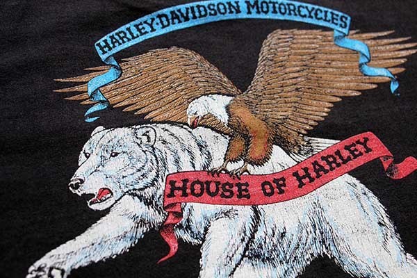 90s USA製 HARLEY-DAVIDSON ハーレー ダビッドソン ALASKA 両面