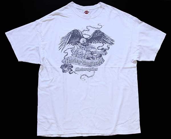 トップス Tシャツ/カットソー(半袖/袖なし) 00s USA製 HARLEY-DAVIDSON ハーレー ダビッドソン J&L イーグル 両面 