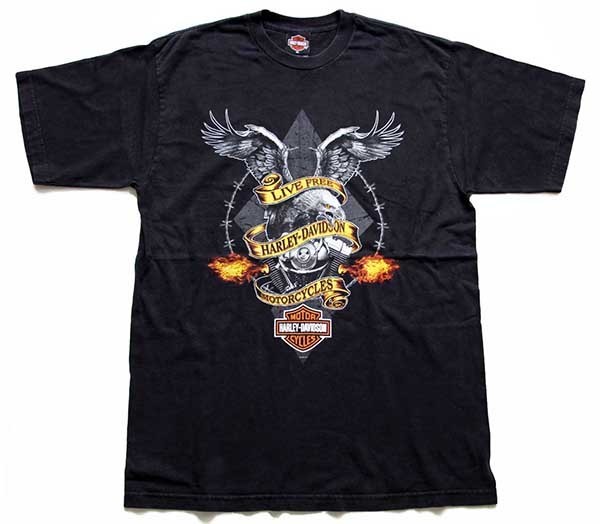 激レア　HARLEY-DAVIDSON ハーレー　リアルアニマル　Tシャツ　黒