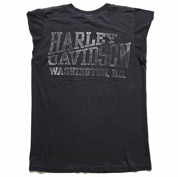 【オーバーサイズ】ハーレーダビッドソン　裏表ビッグプリントTシャツ　黒Ｈ460