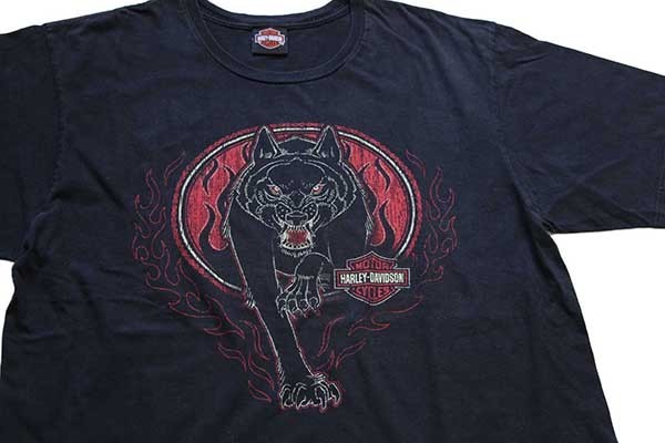 ハーレーダビッドソン Harley-Davidson ドクロ柄 スカル柄 両面プリント モーターサイクル バイクTシャツ ノースリーブ メンズL /eaa320795