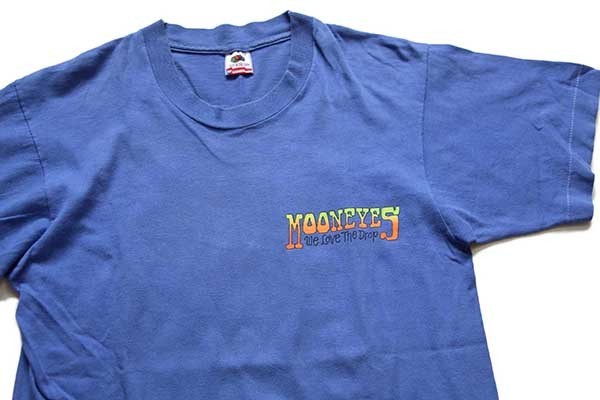 90s ムーンアイズ 両面プリント ビッグロゴ Tシャツ 染み込みプリント
