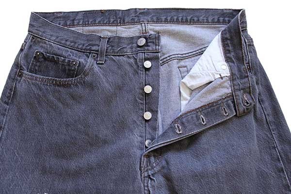 アキのdenim80S リーバイス 501-0658  ブラック 先染め USA製 W32 茶耳