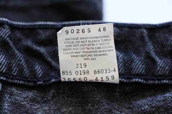 90s メキシコ製 Levi'sリーバイス 550 ブラックデニム ショートパンツ 