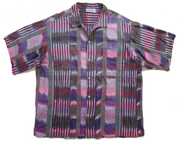 90s patagoniaパタゴニア 総柄 半袖 コットンシャツ XL - Sixpacjoe 