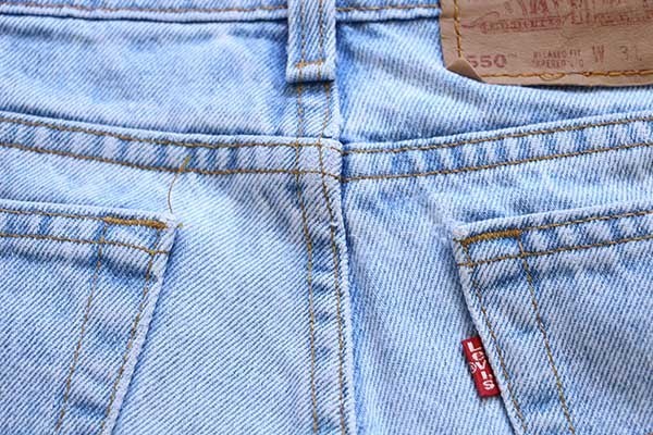 90s USA製 Levi'sリーバイス 550 デニムパンツ アイスブルー w31 L32★13