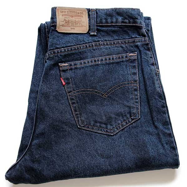 90s USA製 Levi'sリーバイス 545 カラーデニムパンツ 紺 w36 L32