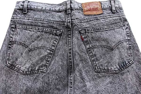 80s USA製 Levi'sリーバイス 505 ケミカルウォッシュ ブラック デニム 