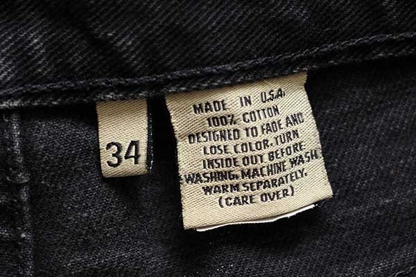 90s USA製 Calvin Kleinカルバンクライン ブラック デニムパンツ