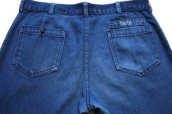 90s seafarer ネームパッチ付き フレア デニム セーラーパンツ w36