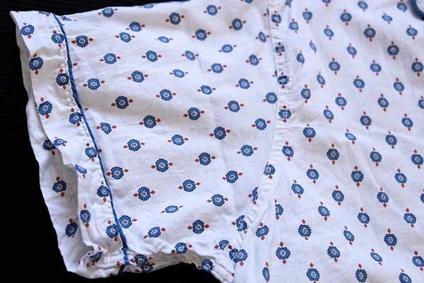60s PILGRIMピルグリム 小紋柄 総柄 半袖 コットン パジャマシャツ D