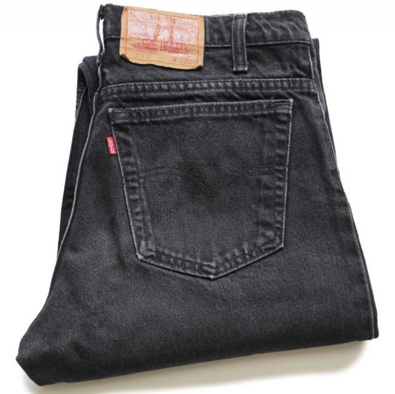 90s カナダ製 Levi'sリーバイス 550 ブラック デニムパンツ w32 L30 ...