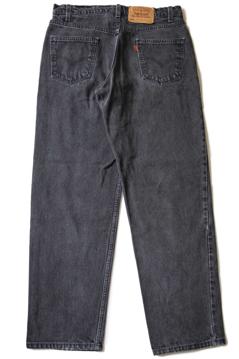 大特価放出！ 90s L30 w34 デニムパンツ ブラック 550 Levi'sリーバイス USA製 パンツ