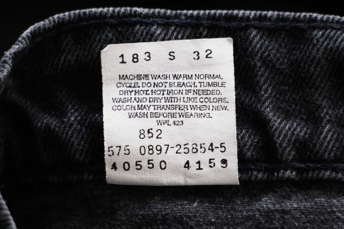 90s USA製 Levi'sリーバイス 550 ブラック デニムパンツ w34 L30