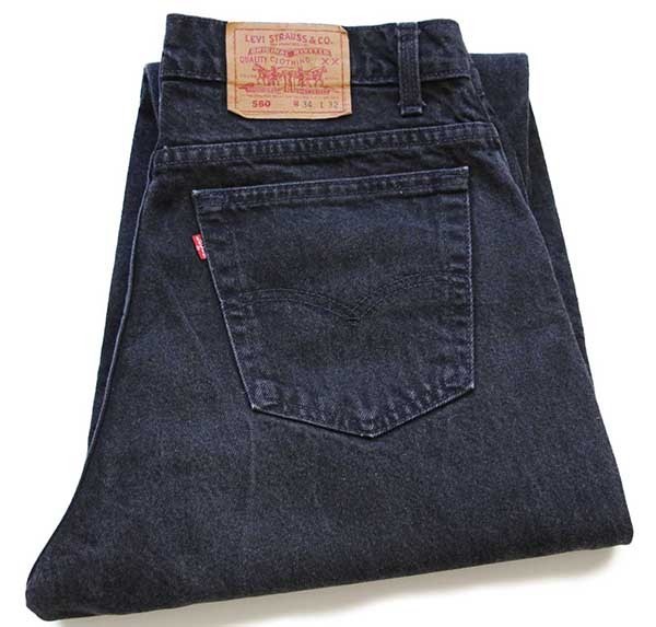 90s USA製 Levi'sリーバイス 560 ブラック デニムパンツ w34☆14