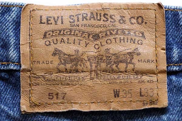 80s USA製 Levi'sリーバイス 517 黒カン デニムパンツ w29 L31