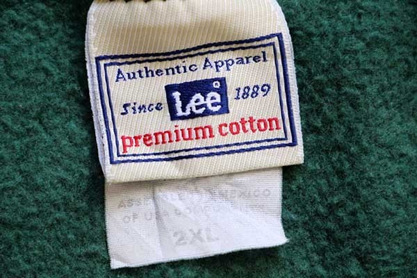 90s メキシコ製 Leeリー 無地 リバースウィーブ スウェット 緑