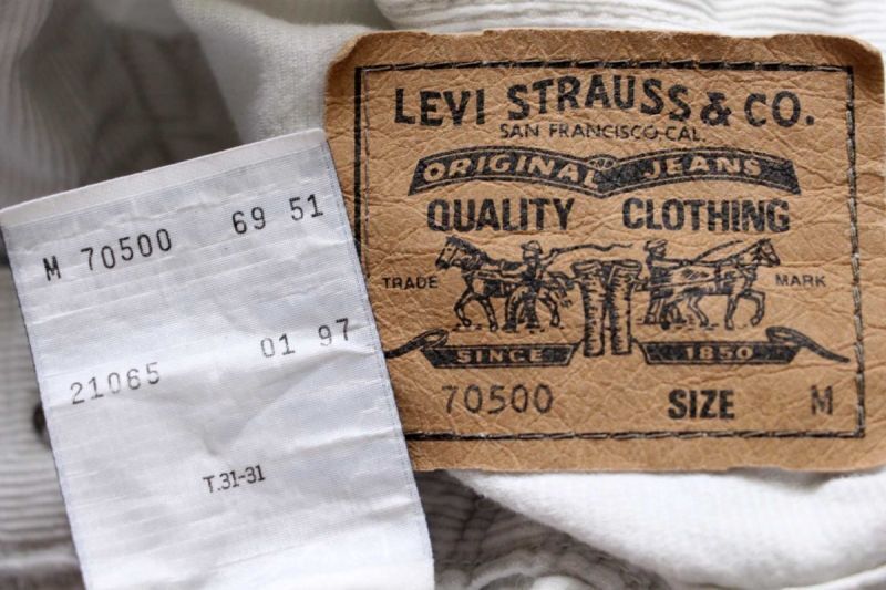90s Levi'sリーバイス 70500 コーデュロイジャケット 白 M