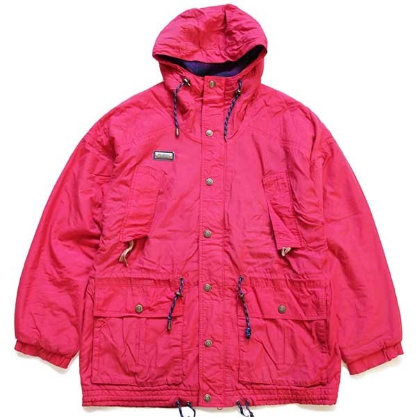 90s Columbiaコロンビア 総柄 フリースライナー 中綿入り ナイロン 