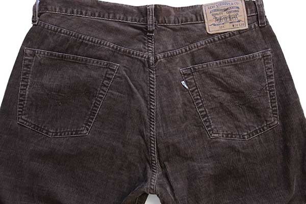 90s Levi'sリーバイス 551 コーデュロイパンツ 焦げ茶 w36☆ユーロ