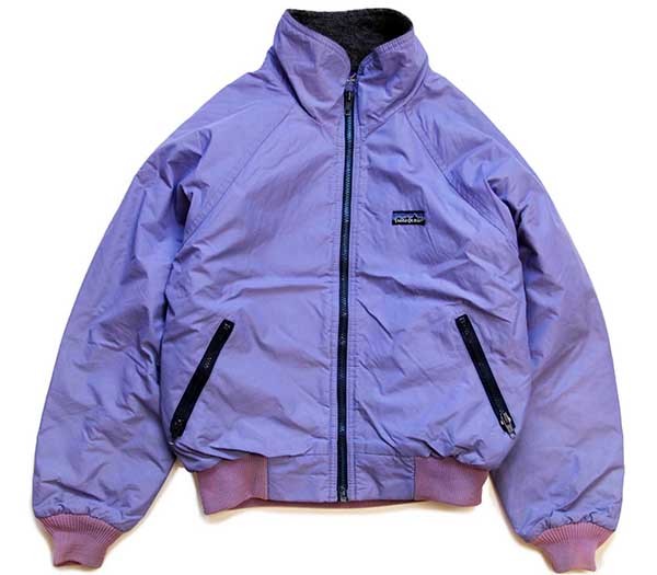 80s USA製 patagoniaパタゴニア フリースライナー ナイロンジャケット 薄紫 7/8★シェルドシンチラ - Sixpacjoe