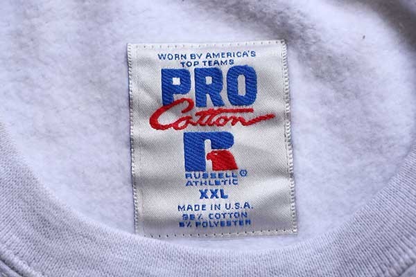 PRO COTTON 90s USA製 ラッセル アスレチック 前V スウェット