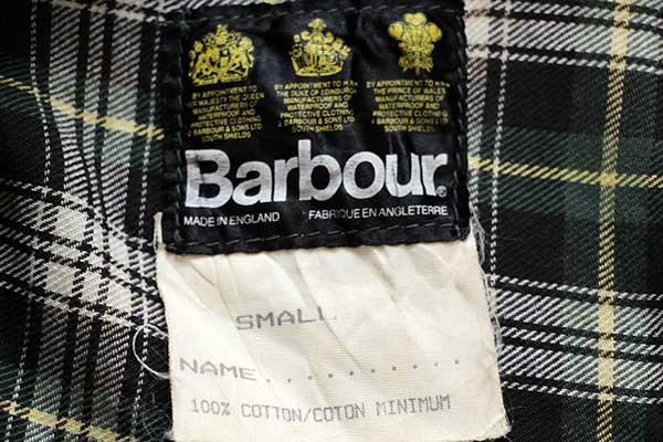 90s 英国製 Barbourバブアー LINED TROUSERS オイルド オーバーパンツ 
