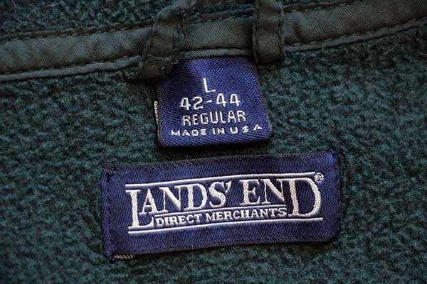 90s USA製 LANDS'ENDランズエンド POLARTEC フリースジャケット