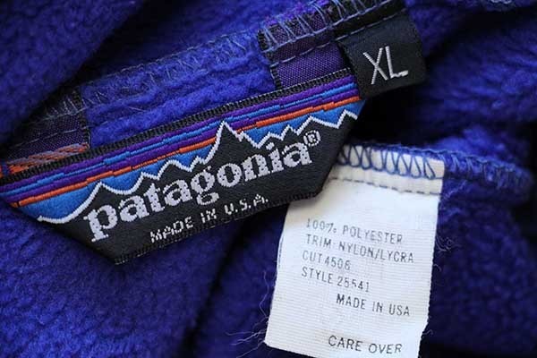 80s USA製 patagoniaパタゴニア フリース スナップT 青 XL - Sixpacjoe