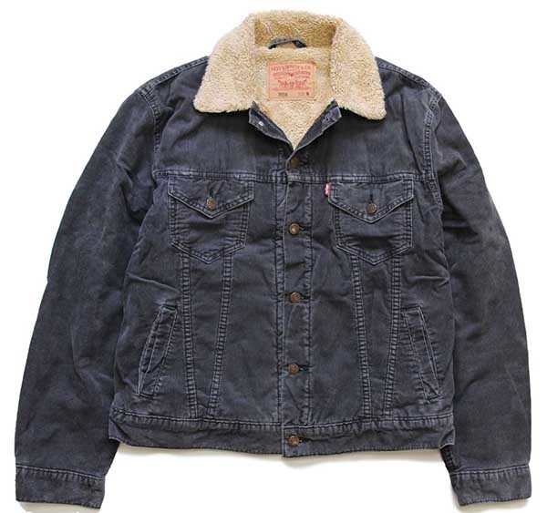 Levi'sリーバイス 71550 ボアライナー コーデュロイジャケット 4ポケット チャコールグレー M★ユーロ