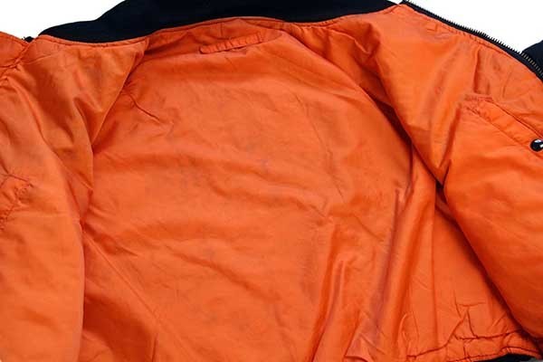 90s USA製 ALPHAアルファ MA-1 フライトジャケット 黒 XL